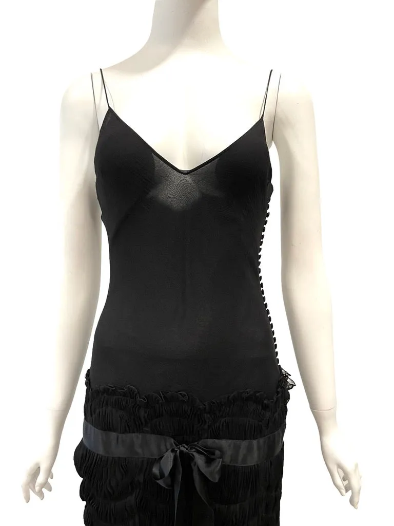 S/S 2004 CHRISTIAN DIOR by Galliano Sheer Drop Waist Slip Dress Unworn