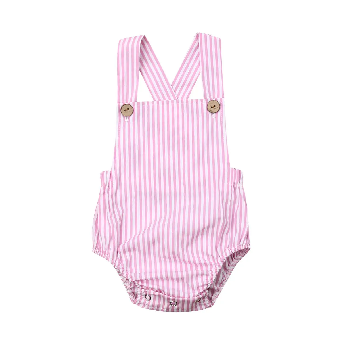 St-Tropez Baby Overalls - Pink Stripes