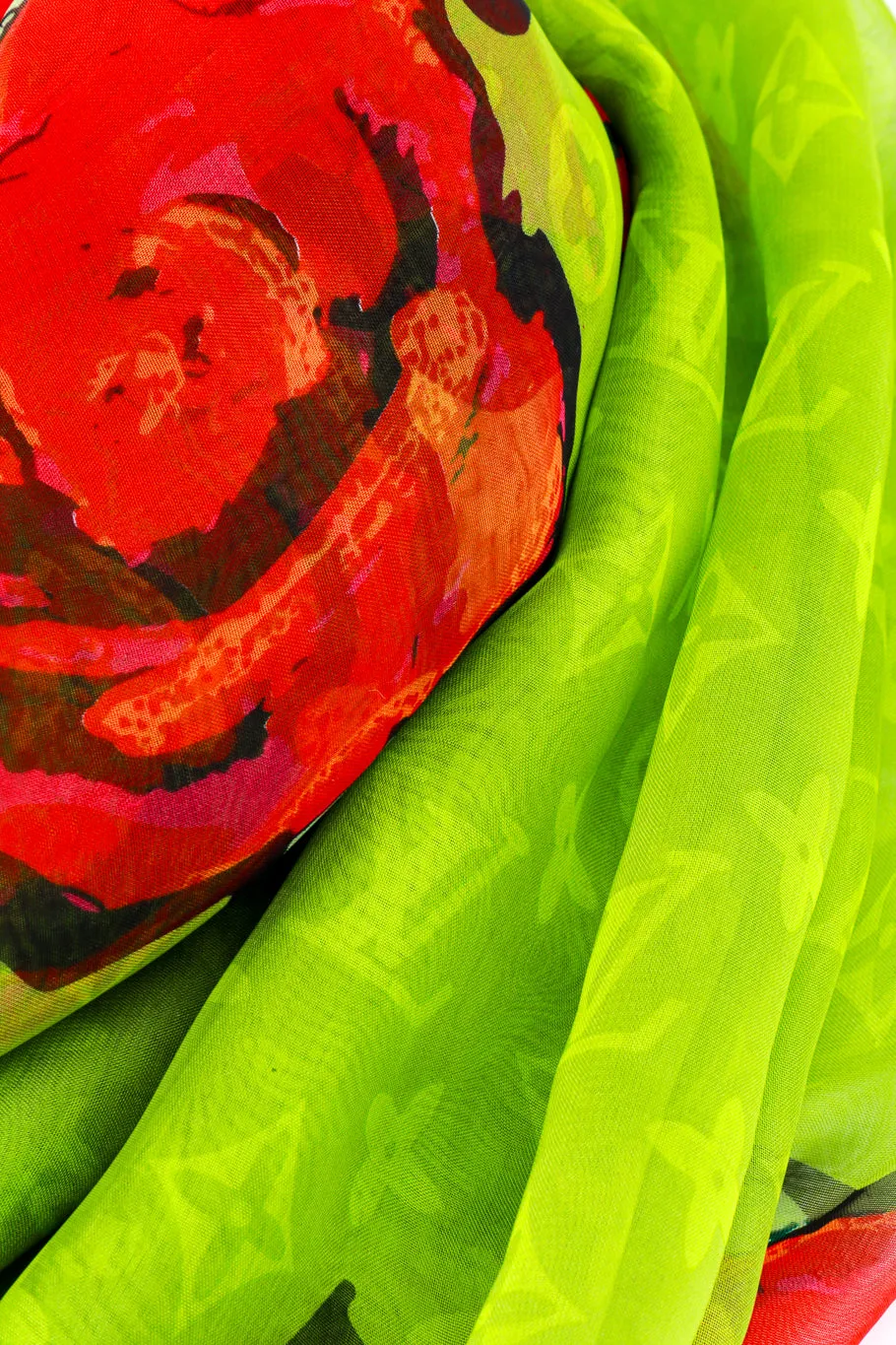 Stephen Sprouse Graffiti Rose Scarf