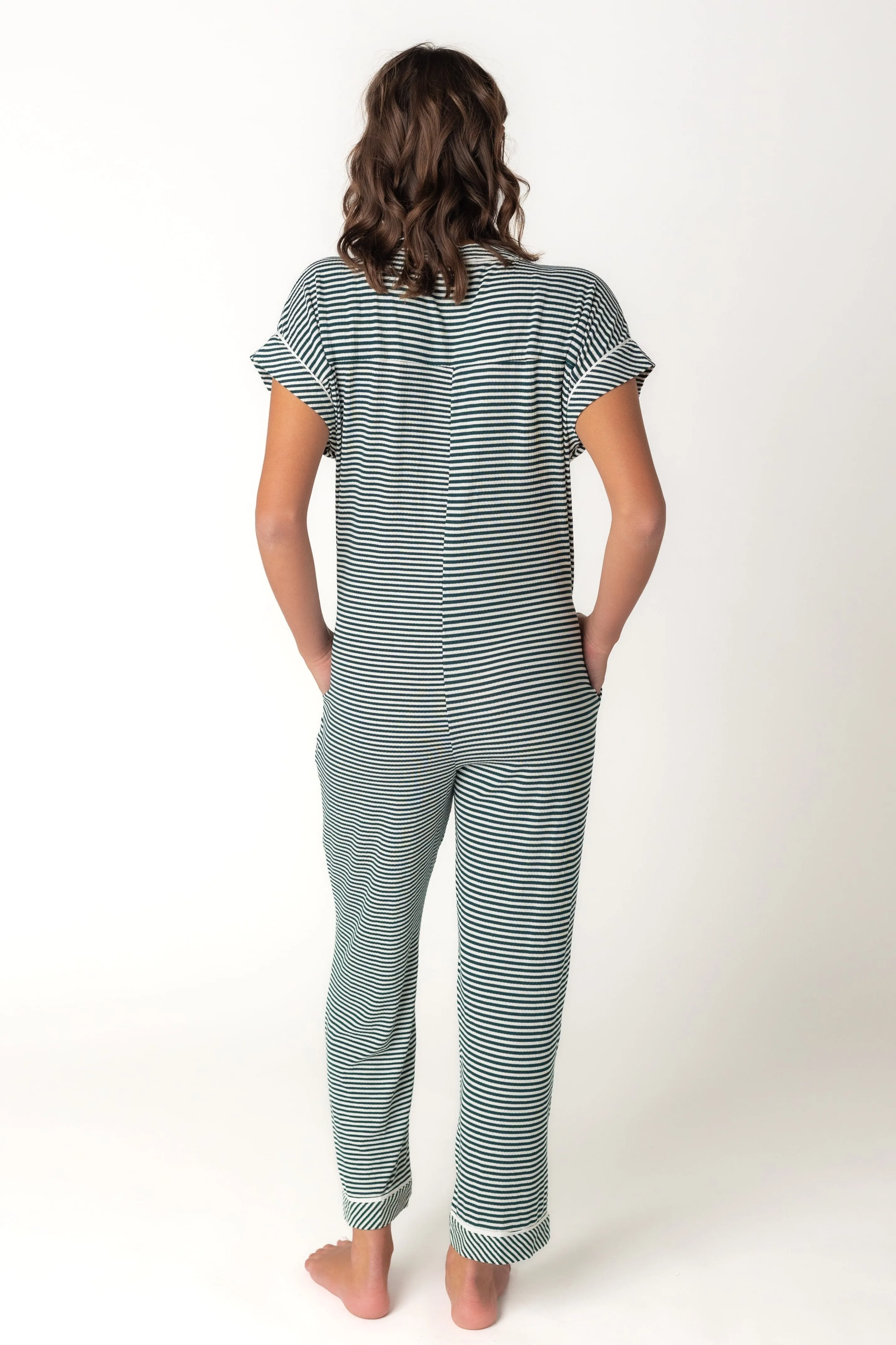 Striped Onesie Pajama - Petite