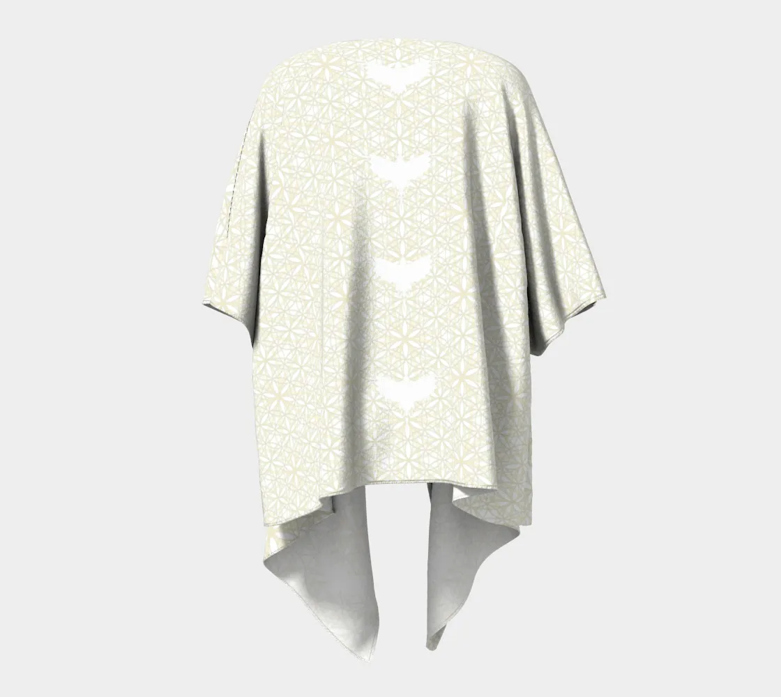 Subtle Fractal Flower of Life with White Birds