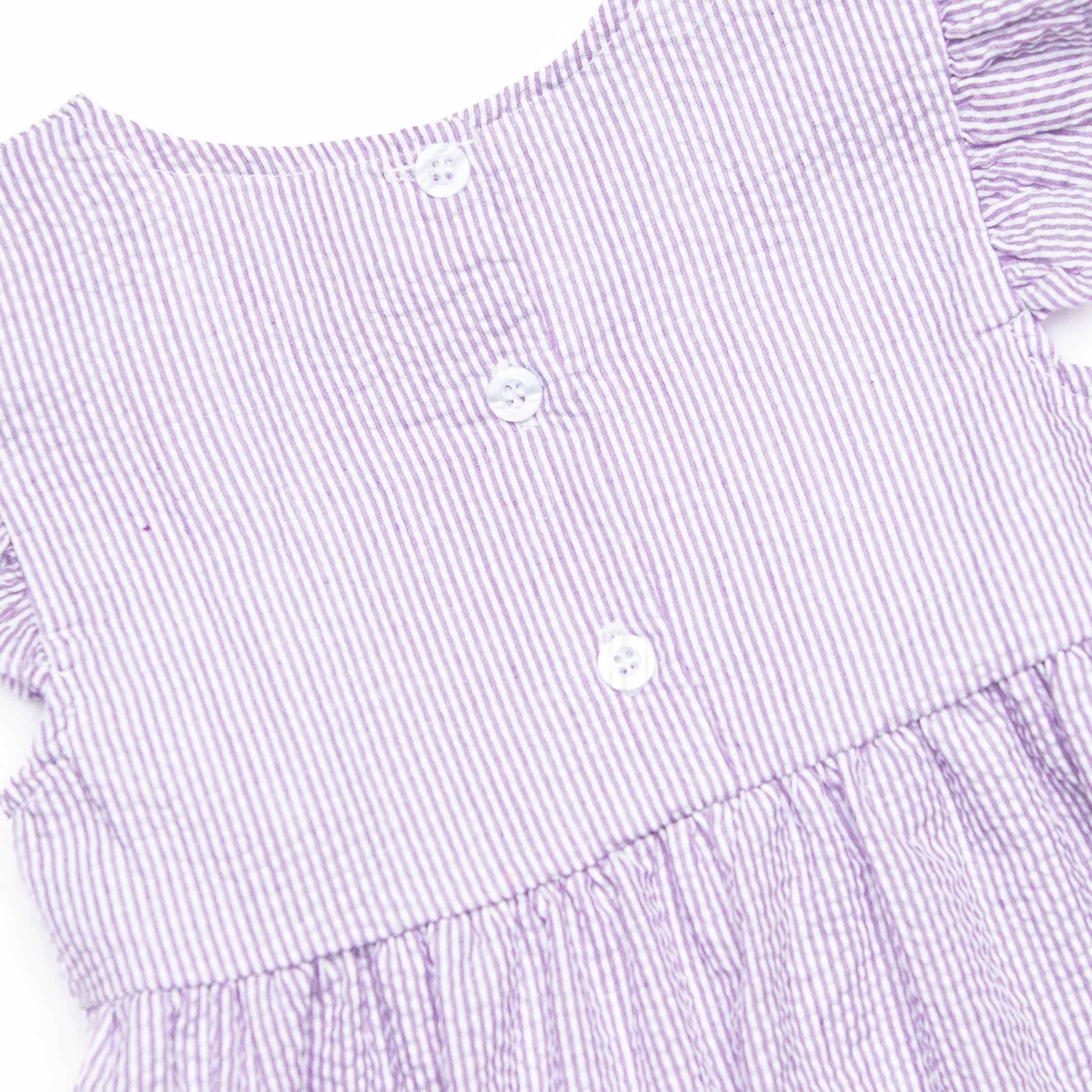 Summertime Sampler Applique Side Tie Dress, Purple