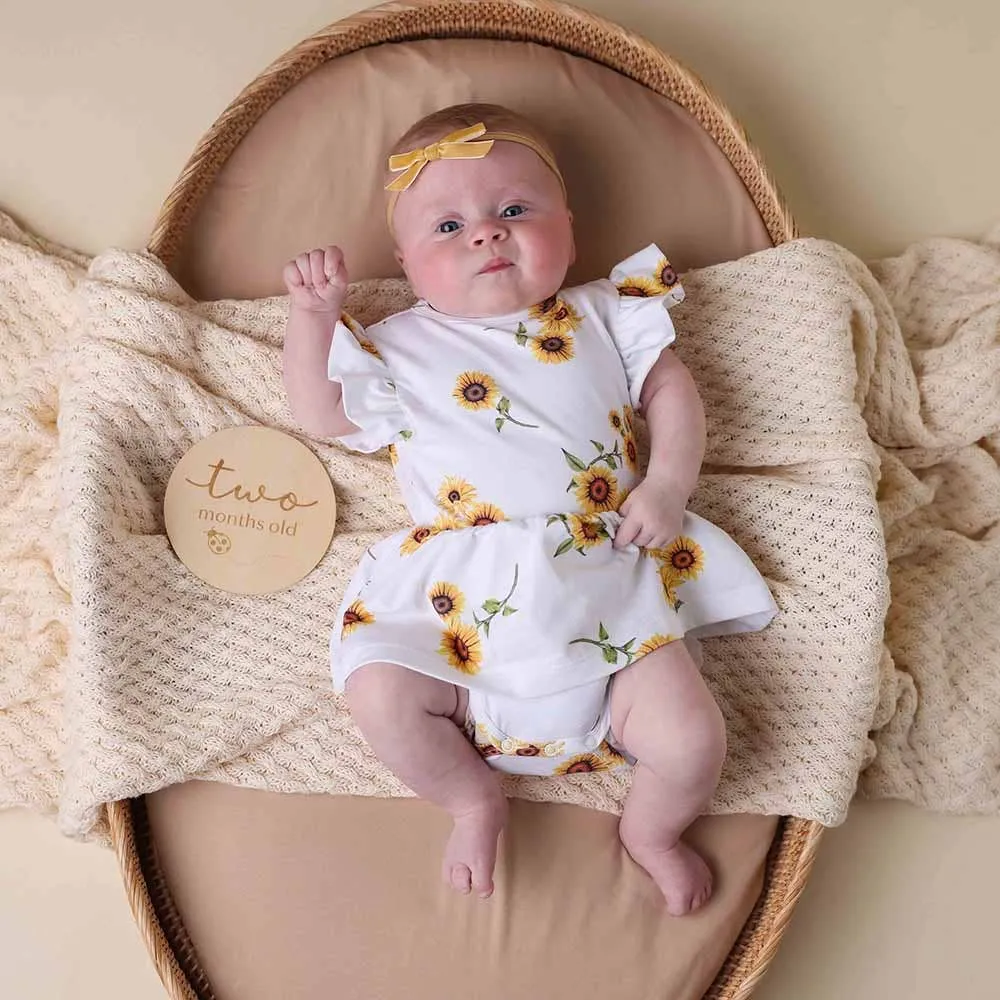 Sunflower Short Sleeve Organic Dress