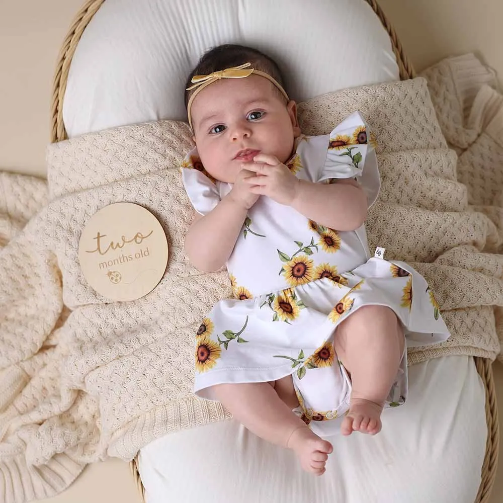 Sunflower Short Sleeve Organic Dress