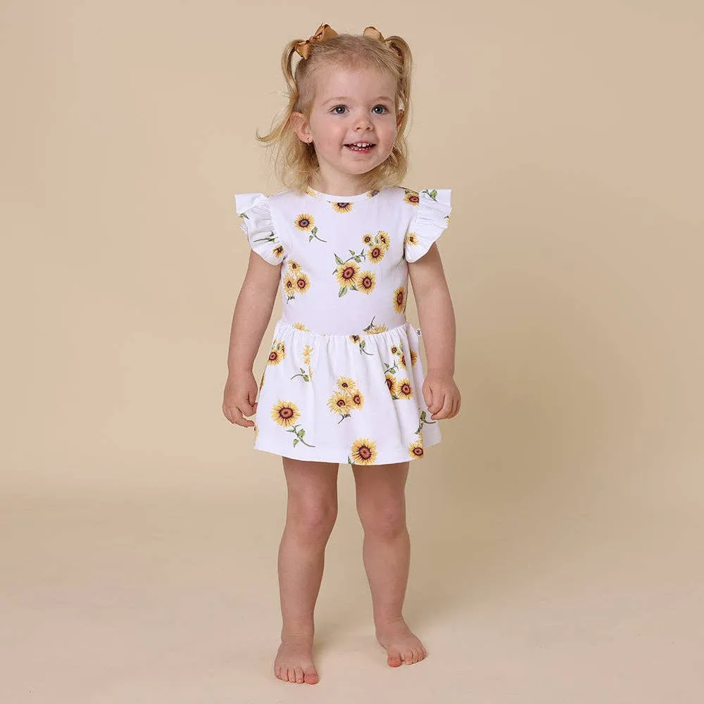 Sunflower Short Sleeve Organic Dress