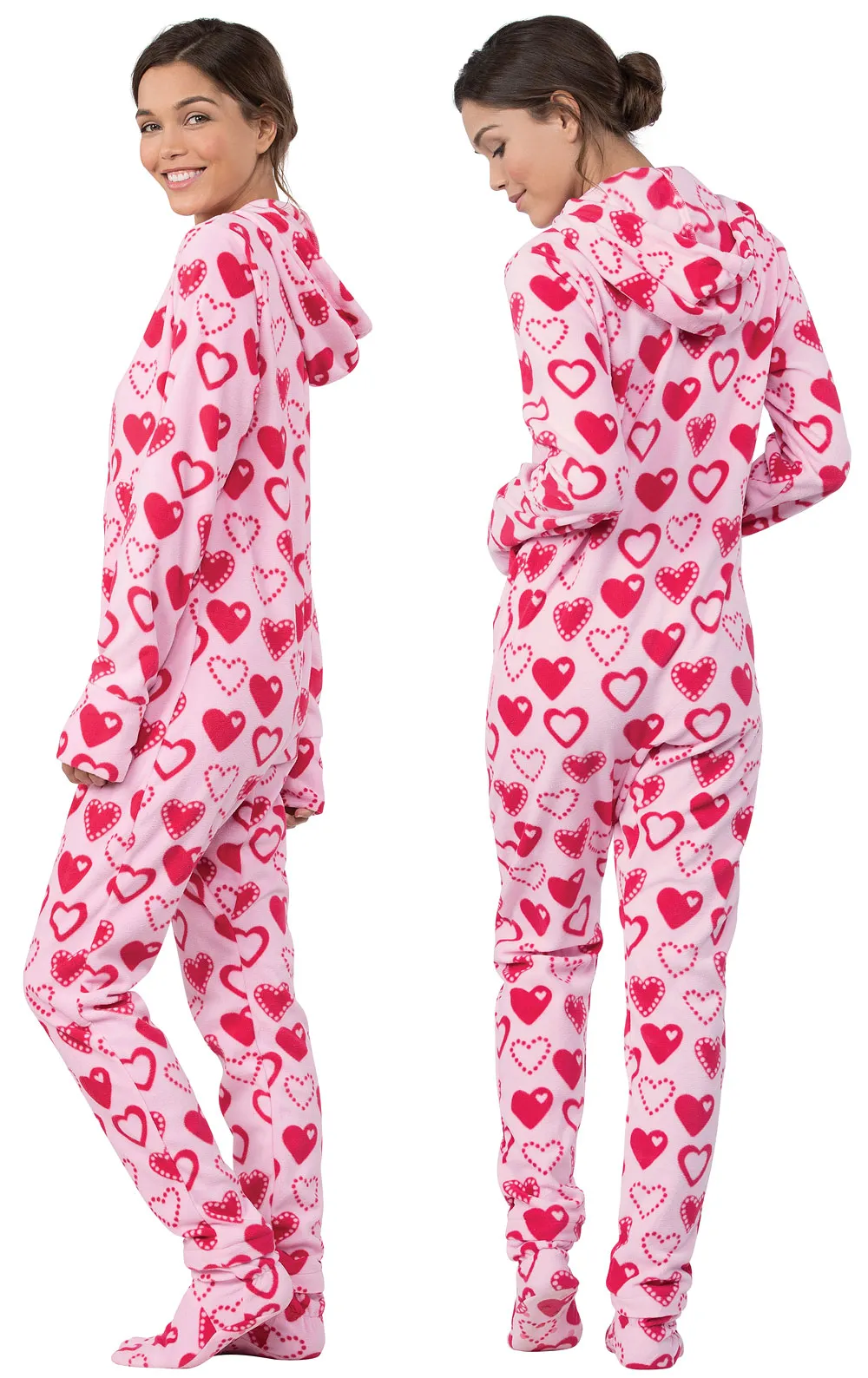 Sweetheart Hoodie-Footie Onesie Pajamas