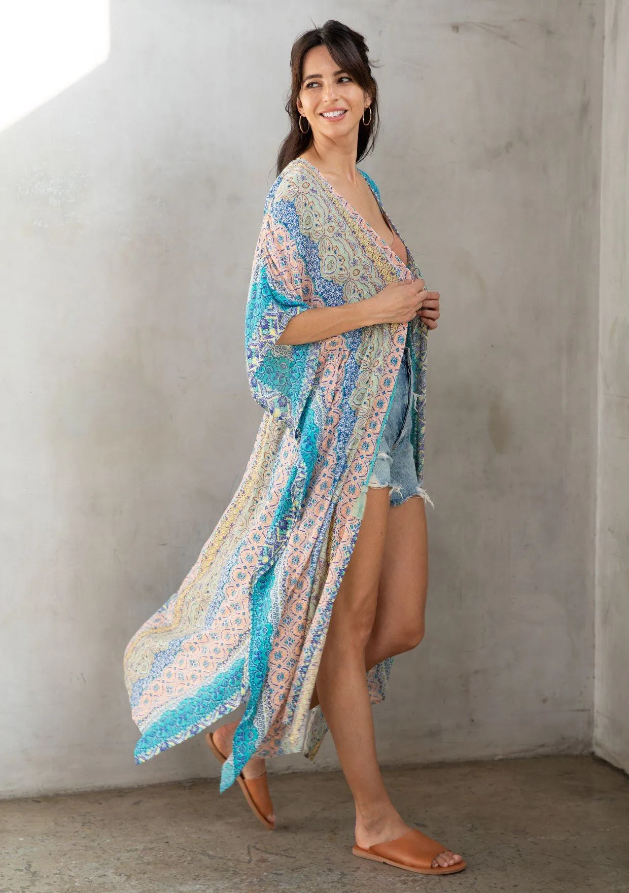 Take me to Coachella Paisley Maxi Kimono