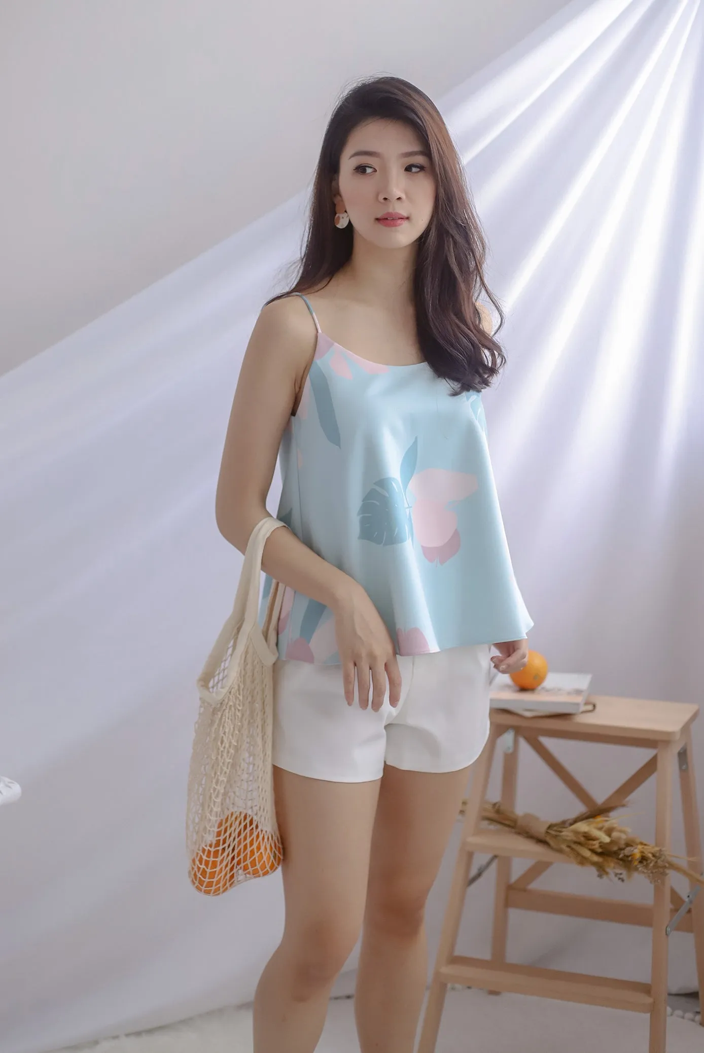 TDC Garland Printed Cami Top In Sage