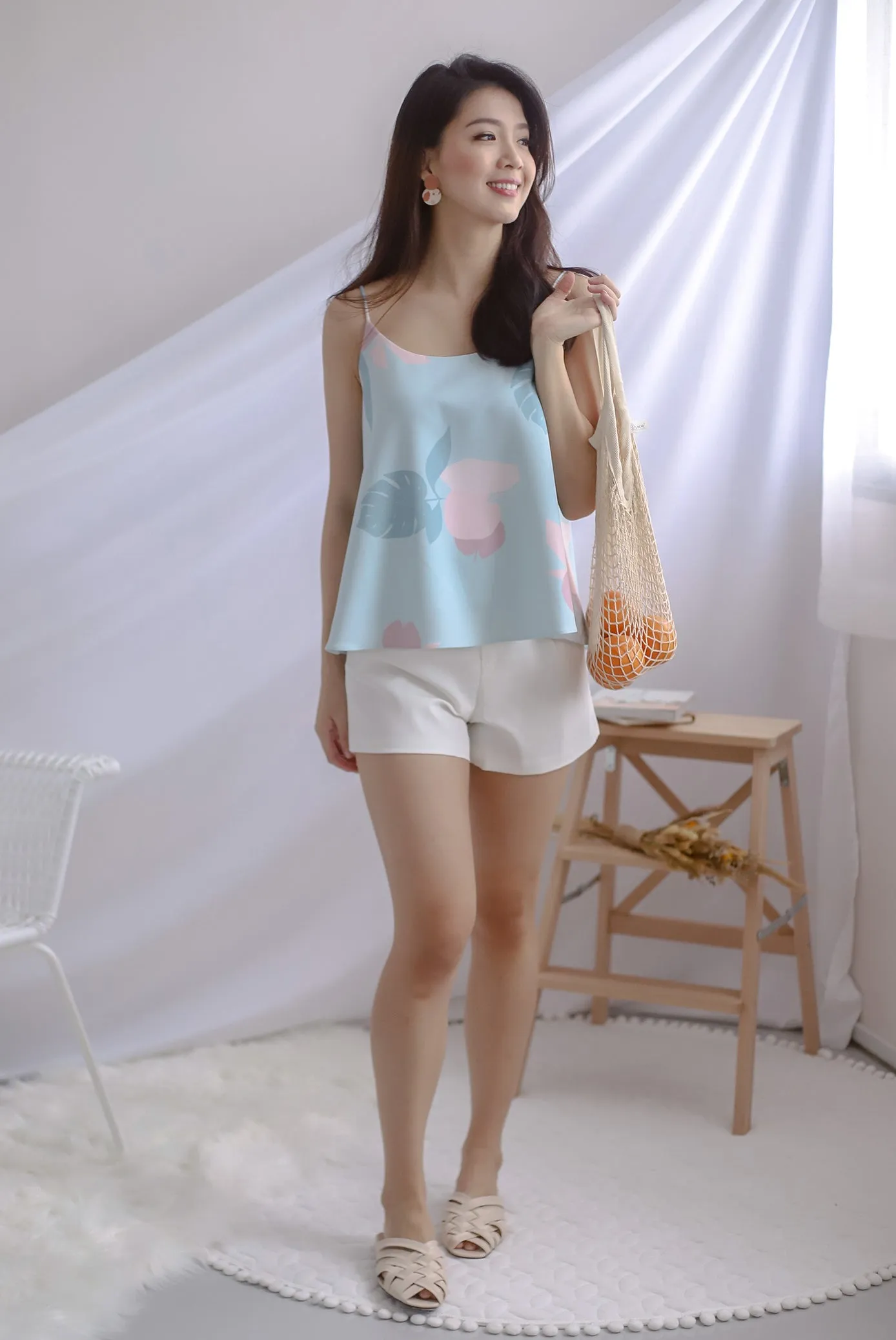 TDC Garland Printed Cami Top In Sage