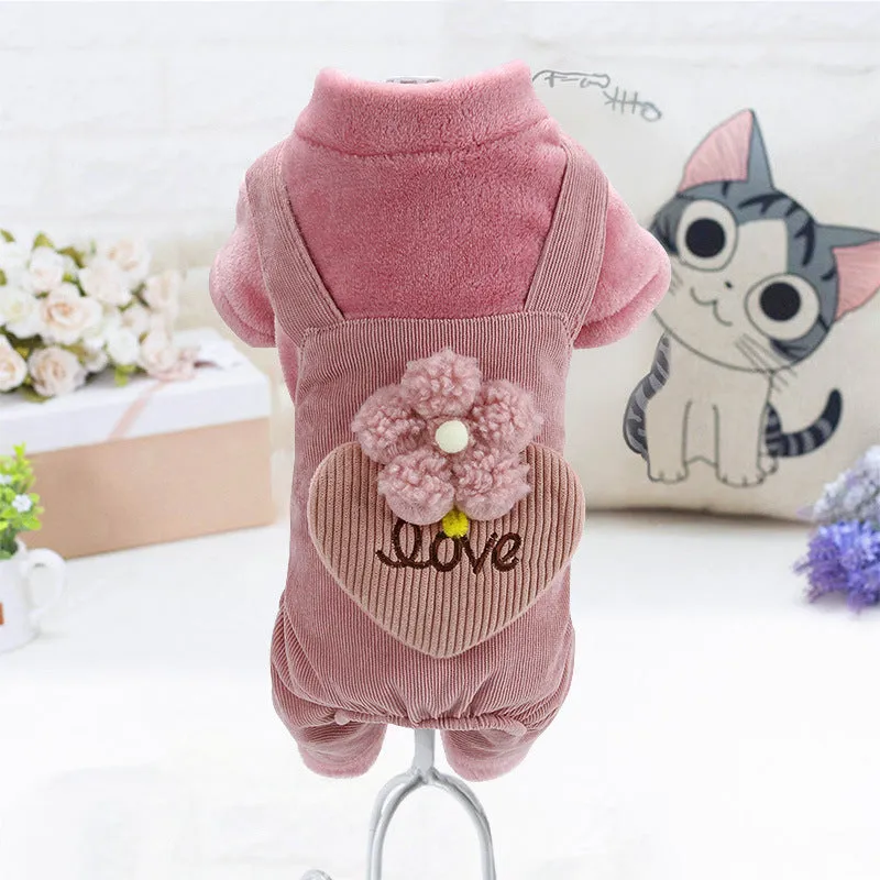 Teddy Bichon Pomeranian Chihuahua Plush Cotton Coat