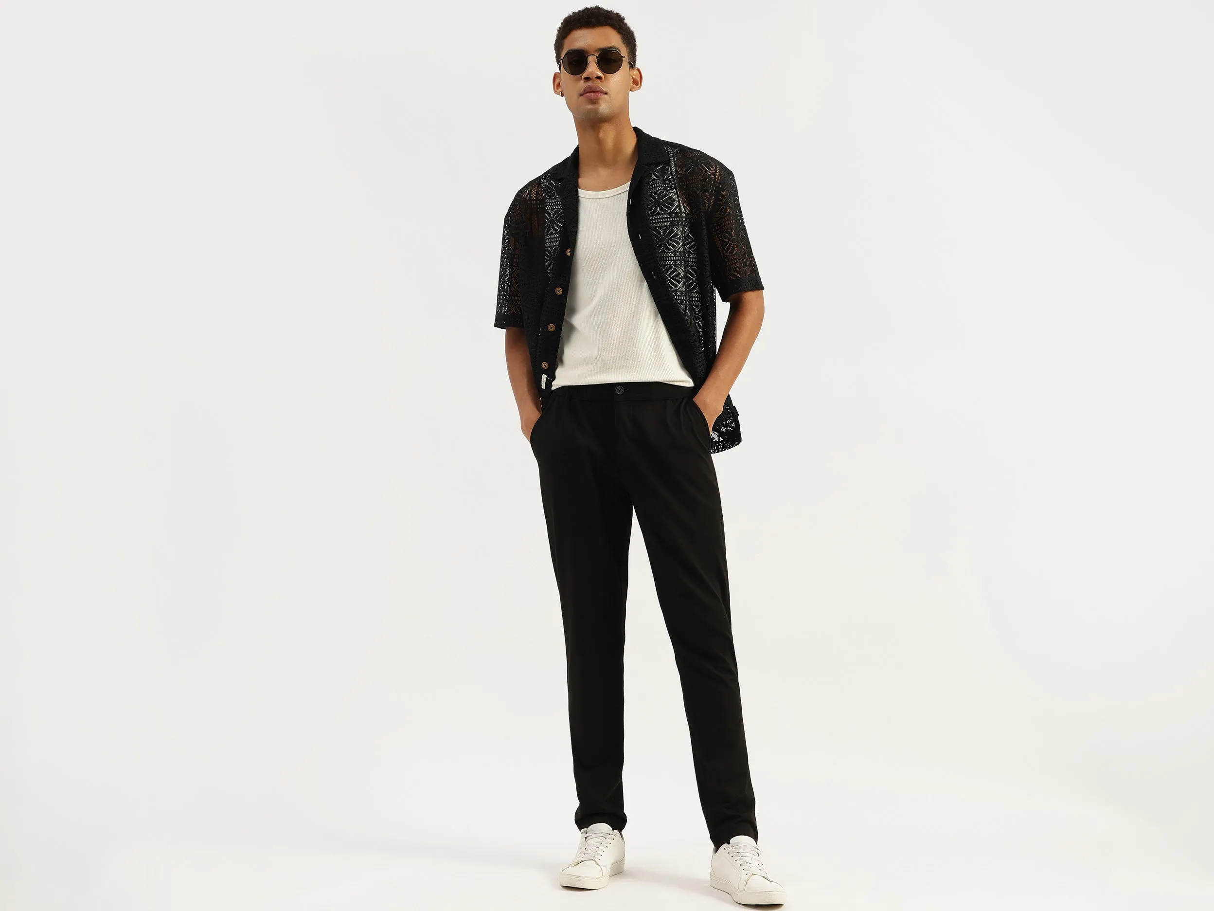 Textured Relaxed Fit Seersucker Pant