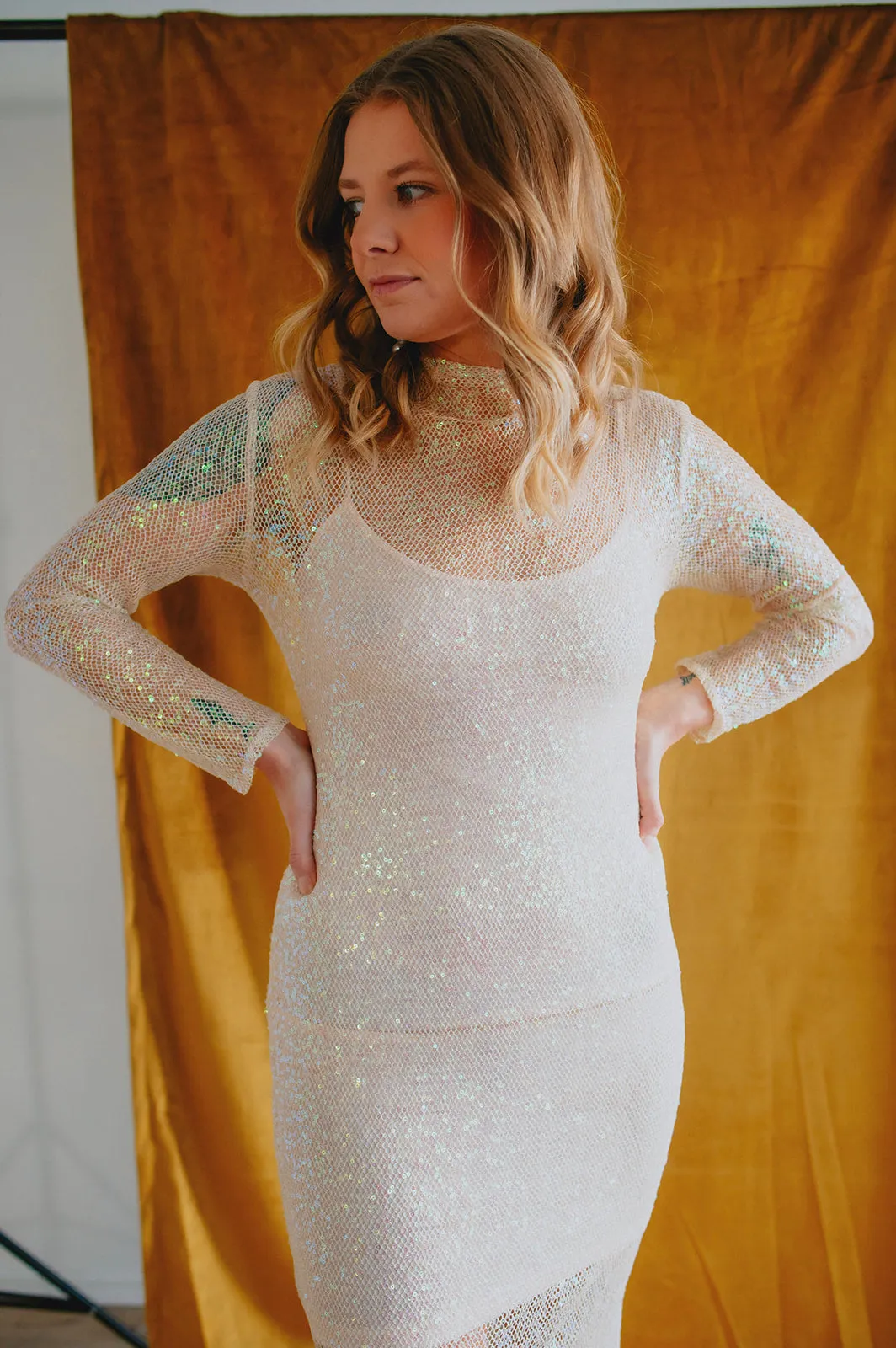 The Blakely Midi Dress - Natural