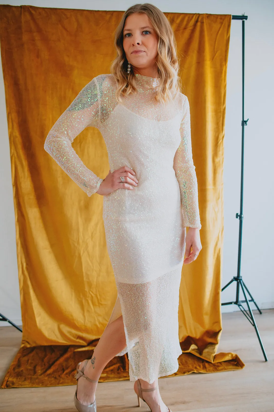 The Blakely Midi Dress - Natural