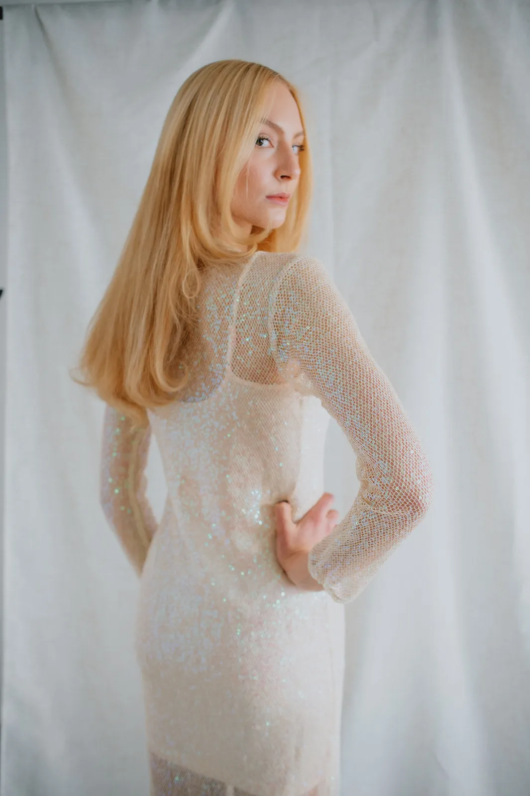 The Blakely Midi Dress - Natural