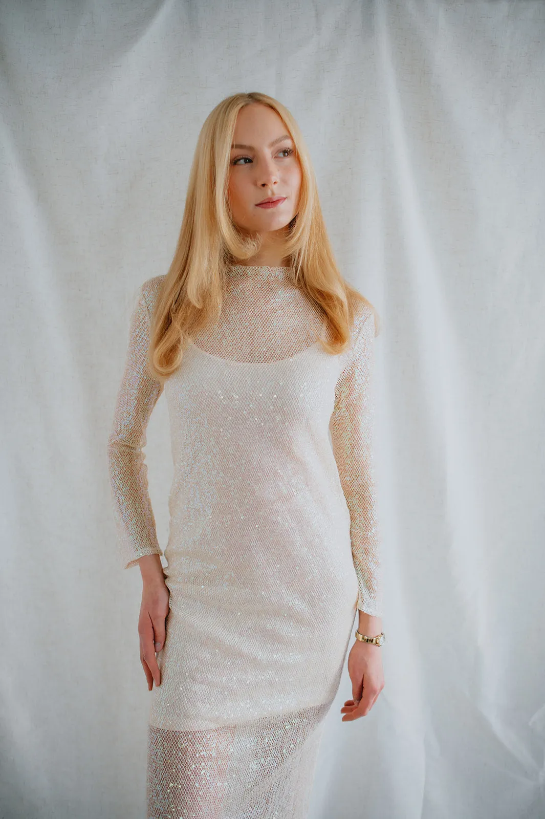 The Blakely Midi Dress - Natural
