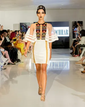 The Marwar Sheer Cape Dress