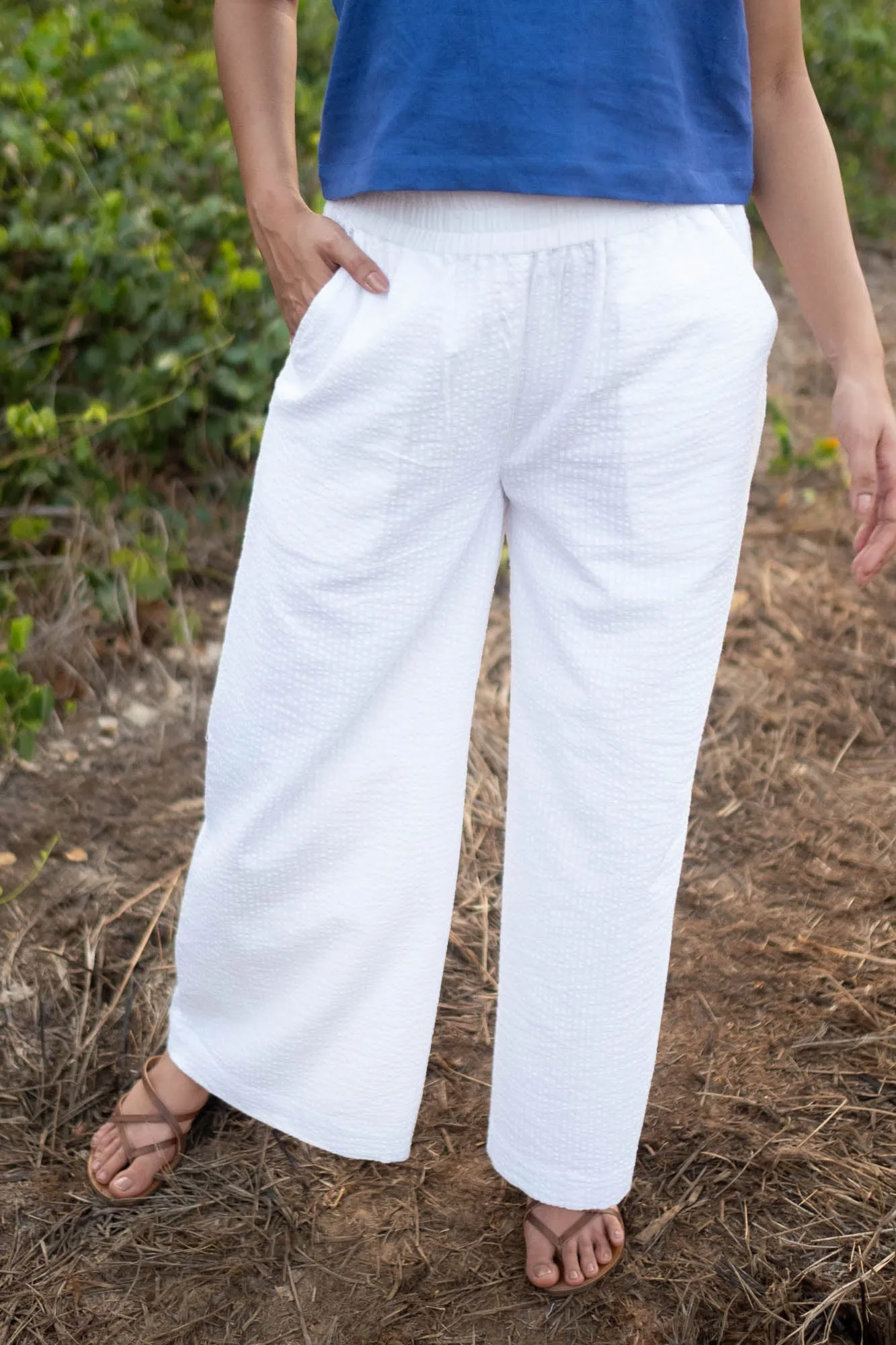 The Seersucker Oversized Pants