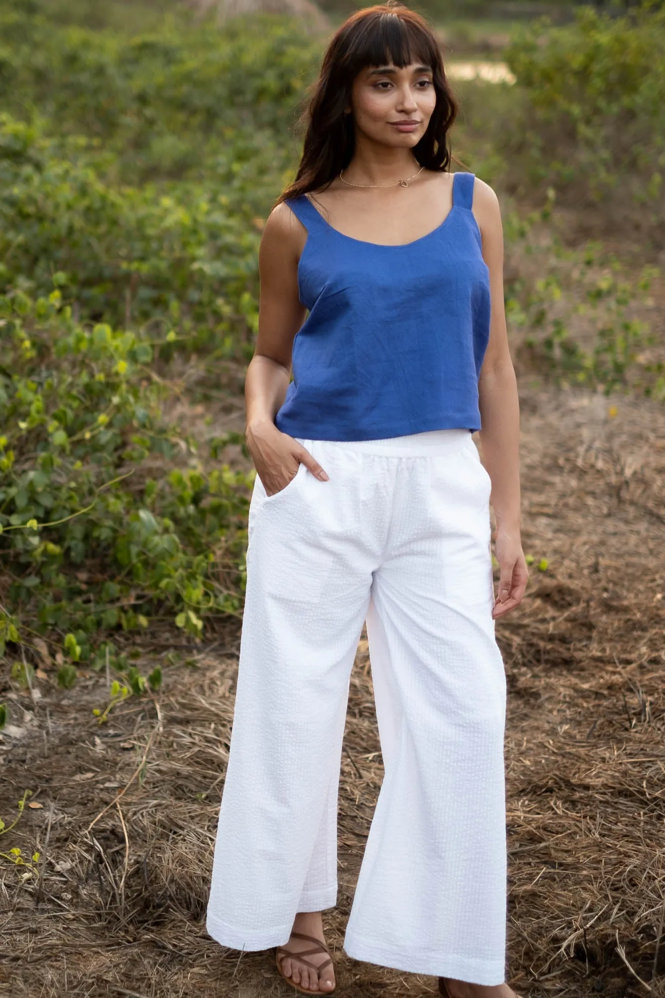 The Seersucker Oversized Pants