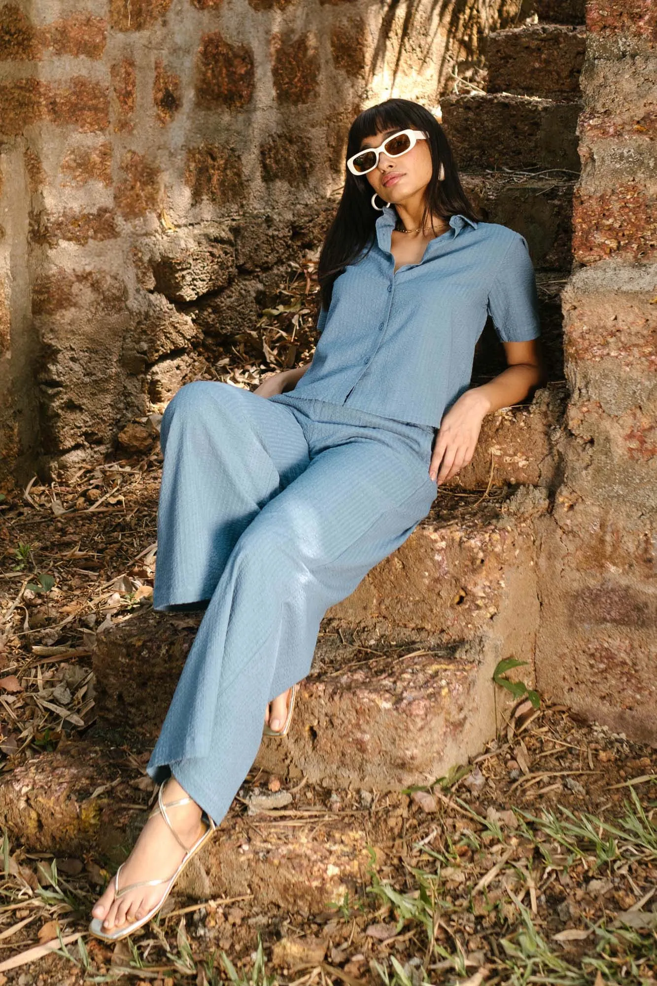 The Seersucker Oversized Pants