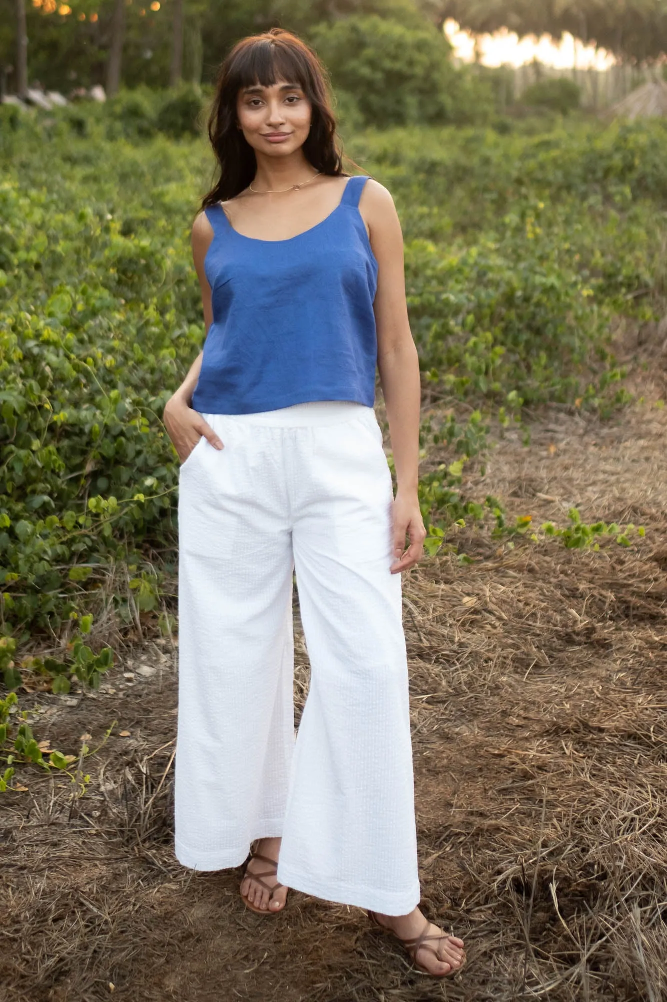 The Seersucker Oversized Pants
