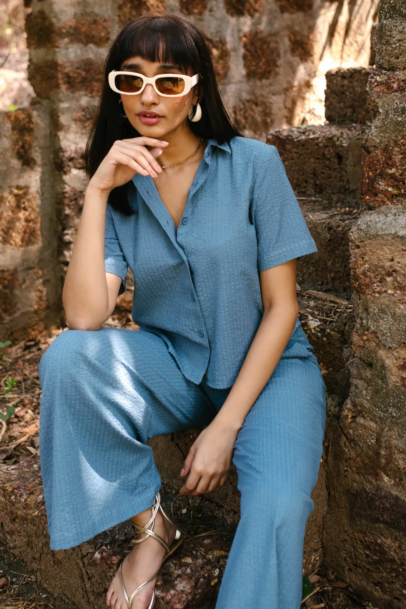 The Seersucker Oversized Pants