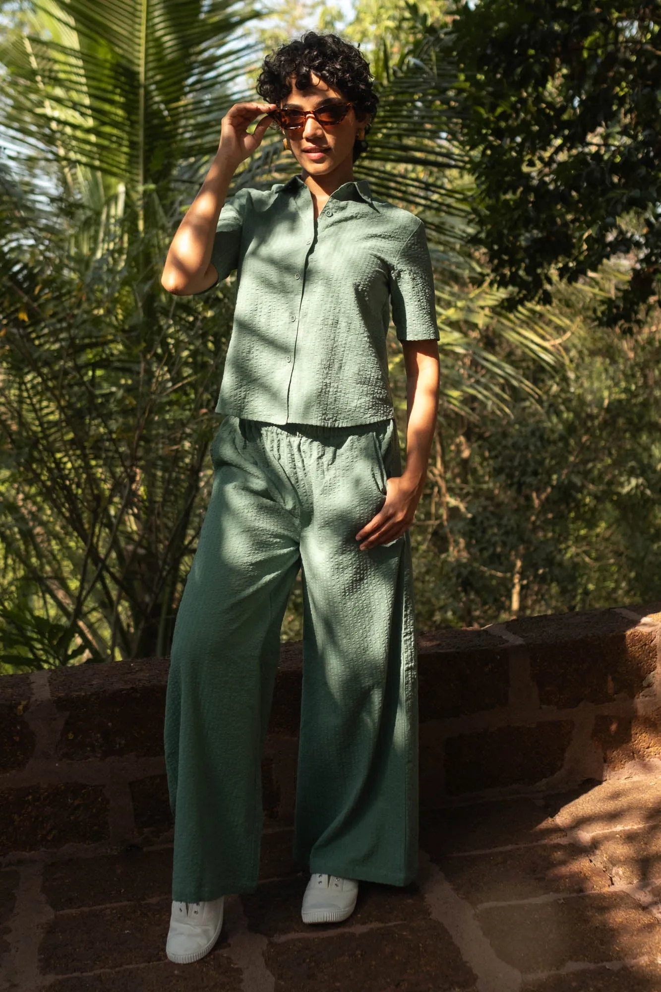 The Seersucker Oversized Pants