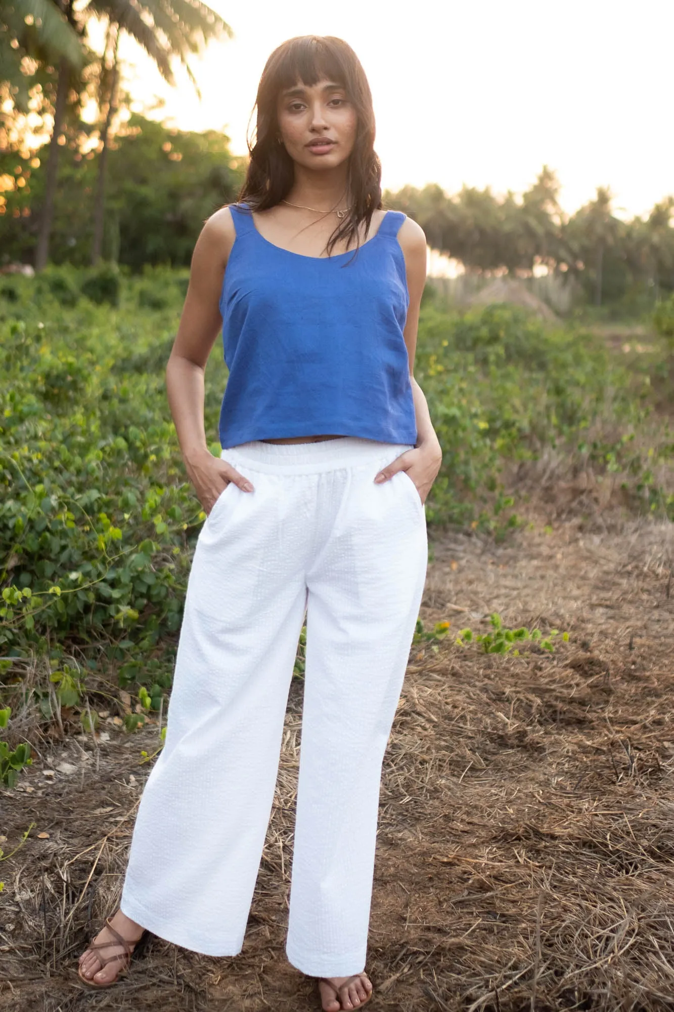 The Seersucker Oversized Pants