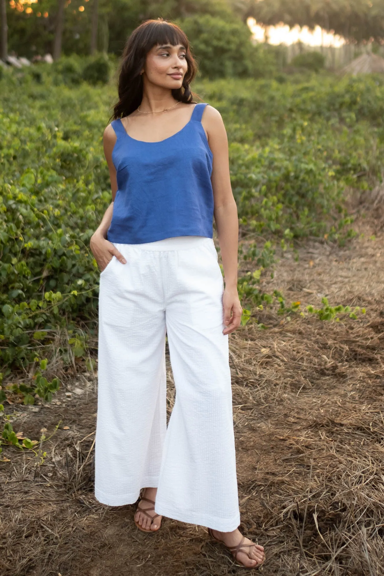 The Seersucker Oversized Pants