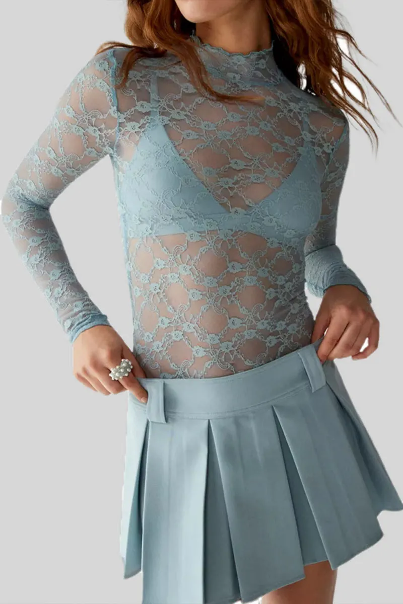 TM0526 Lace Sheer Shirt
