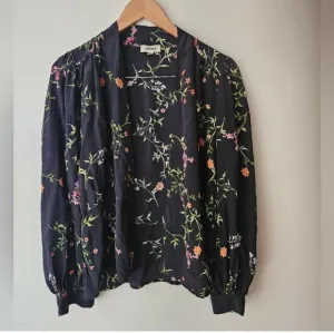 TODAY SALE L''agence Sheer Floral Silk Cardigan size small