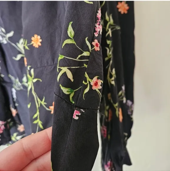 TODAY SALE L''agence Sheer Floral Silk Cardigan size small