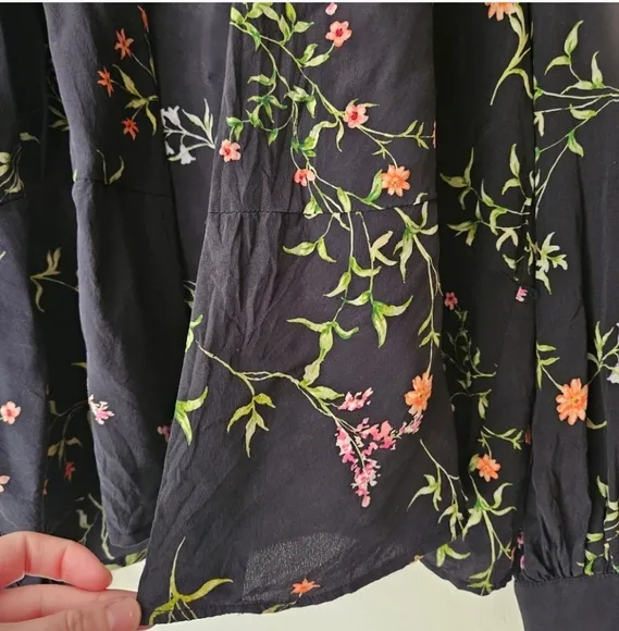 TODAY SALE L''agence Sheer Floral Silk Cardigan size small