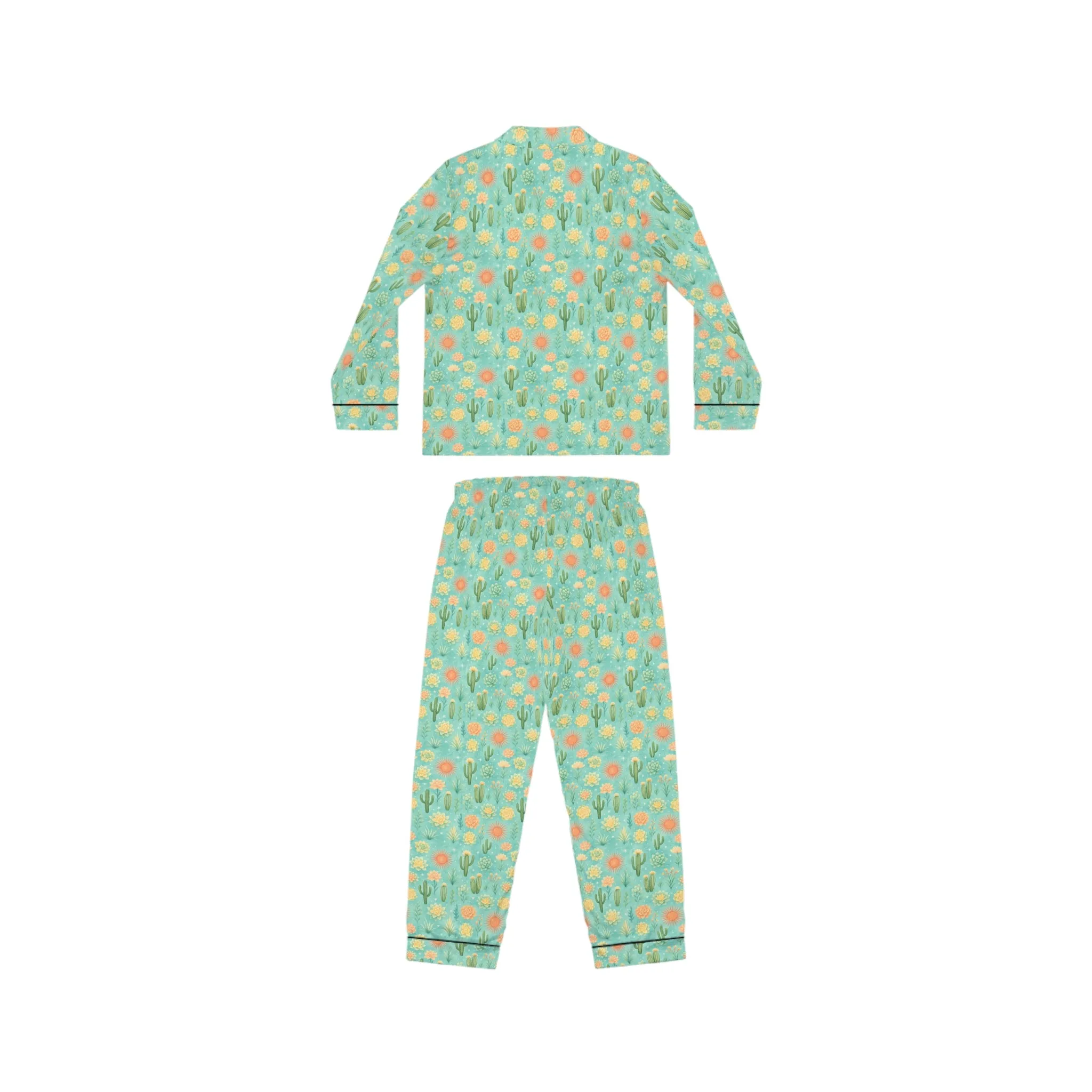 Tropical Floral Satin Pajamas for Women