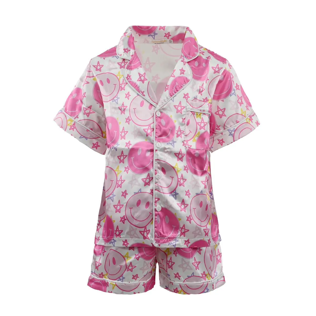 Tweenstyle Satin Loungewear Set - Happy Stars