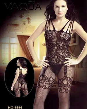 Vaqua Body Stocking Fishnet Dress - Ladies Sexy Net Dresses - 8886