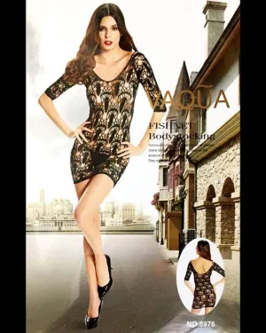 Vaqua Body Stocking Fishnet Dress - Ladies Sexy Net Dresses - 8976