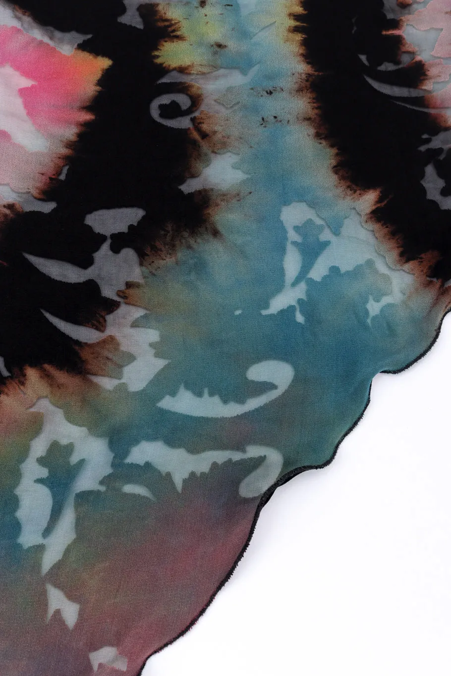 Velvet Floral Burnout Bias Dress