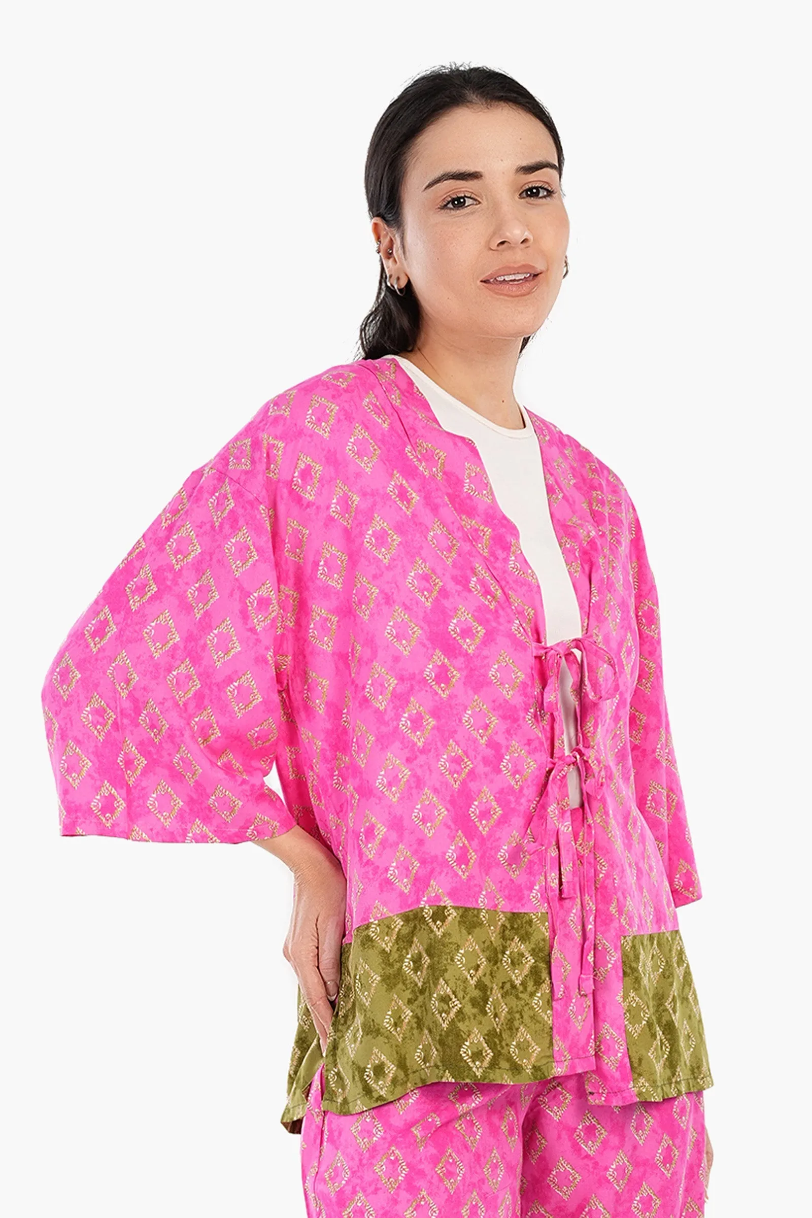 Vibrant Printed Lounge Kimono
