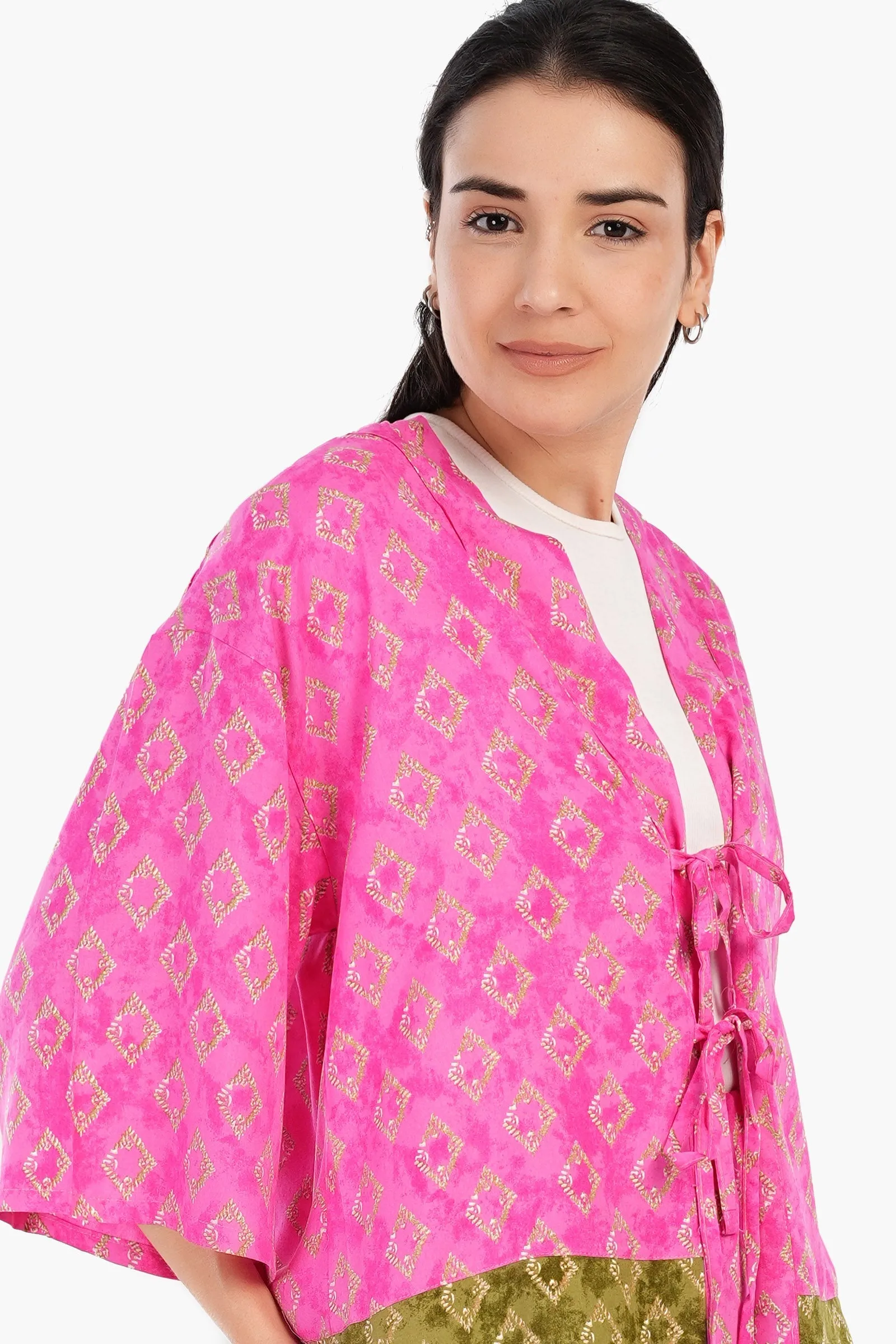 Vibrant Printed Lounge Kimono