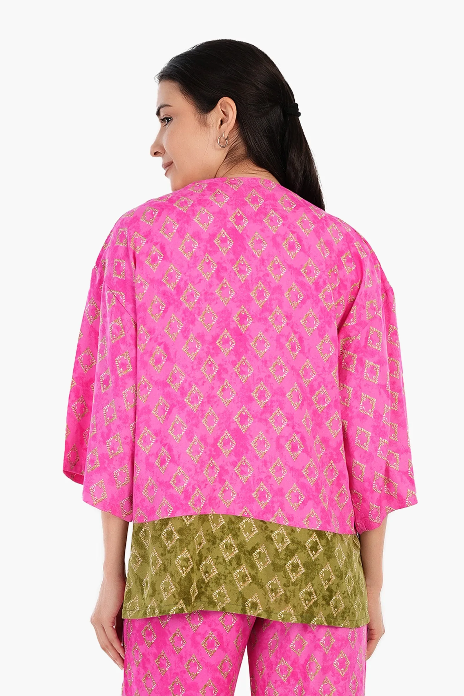 Vibrant Printed Lounge Kimono