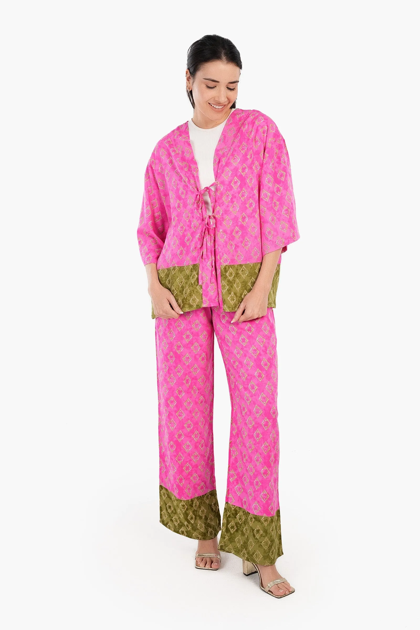 Vibrant Printed Lounge Kimono