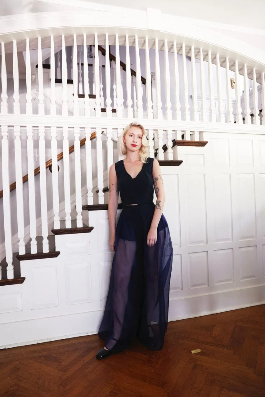 Victoria Pant in Silk Organza/Cupro Linen Blend