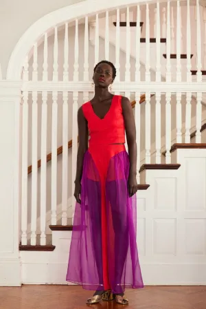 Victoria Pant in Silk Organza/Cupro Linen Blend