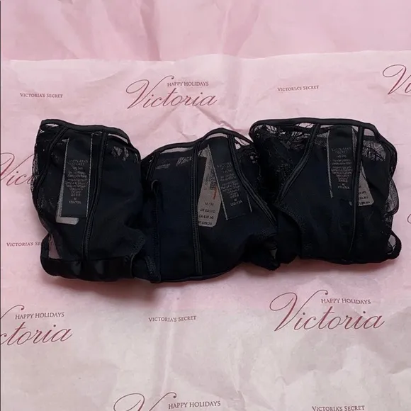 Victoria Secret VS LUXE Mesh &amp; Lace Cheekini Panty