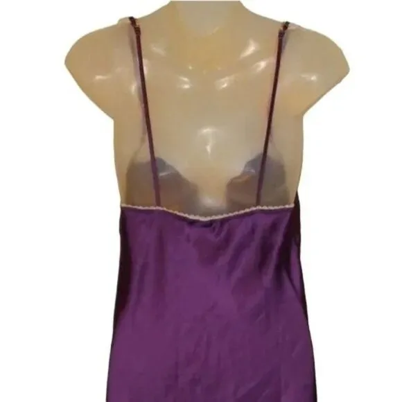 Victoria's Secret Purple Vintage y2k Satin Lace Chemise Slip