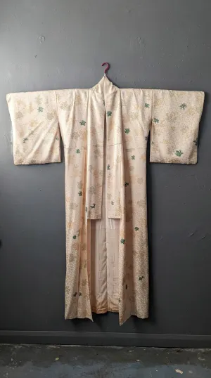 Vintage Maple Leaf Kimono, Japanese Kaede Late Summer Robe