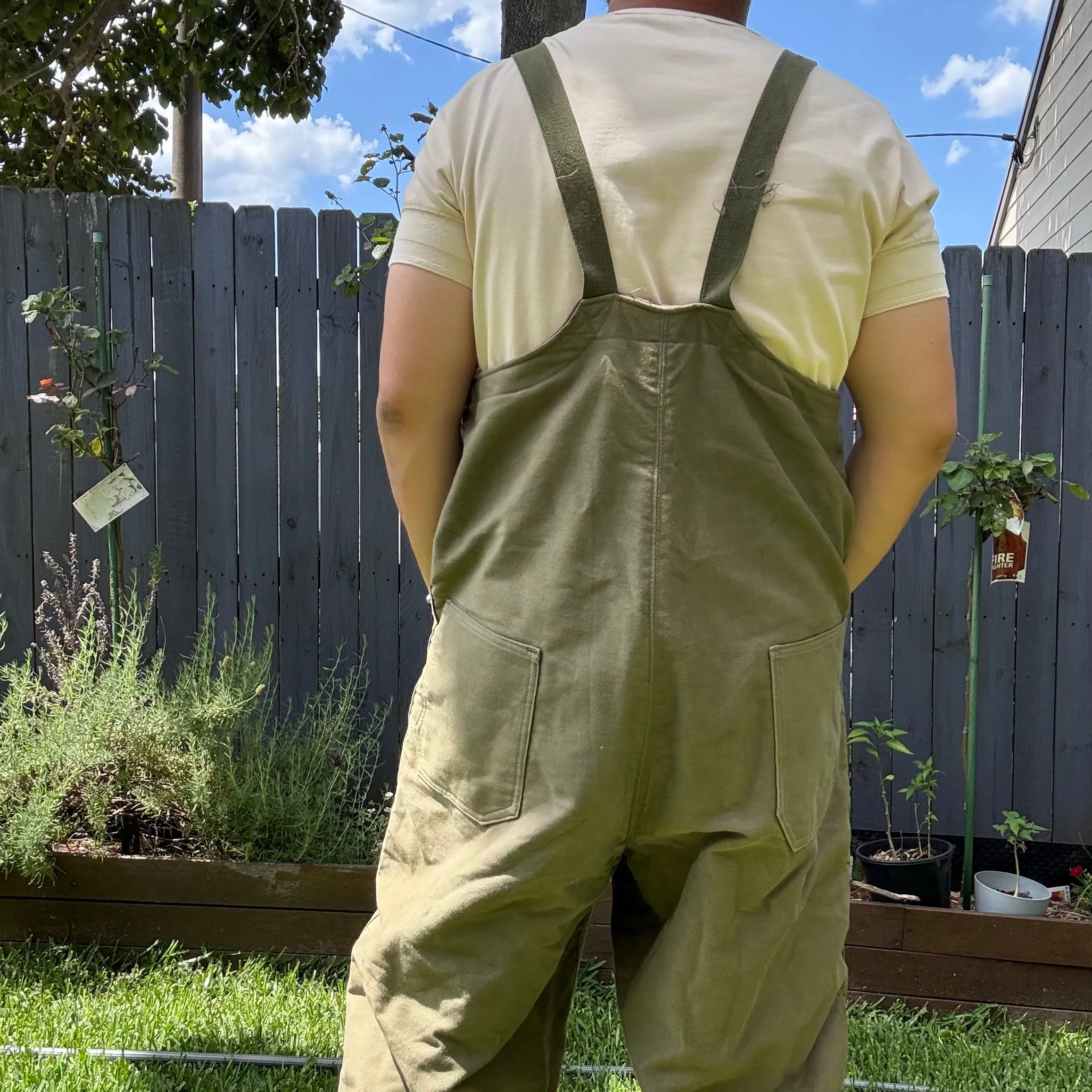 Vintage USN Navy WWII Bin Overalls Deck Pant Men Size Medium