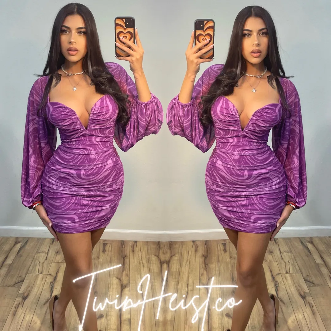 Violet Marble Dress
