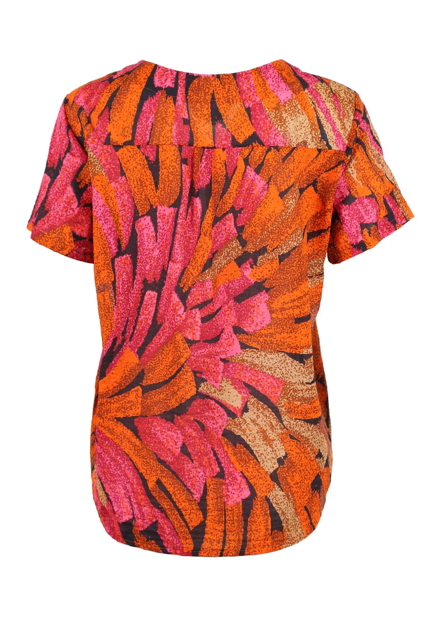 Vivant Top Orange in Seersucker
