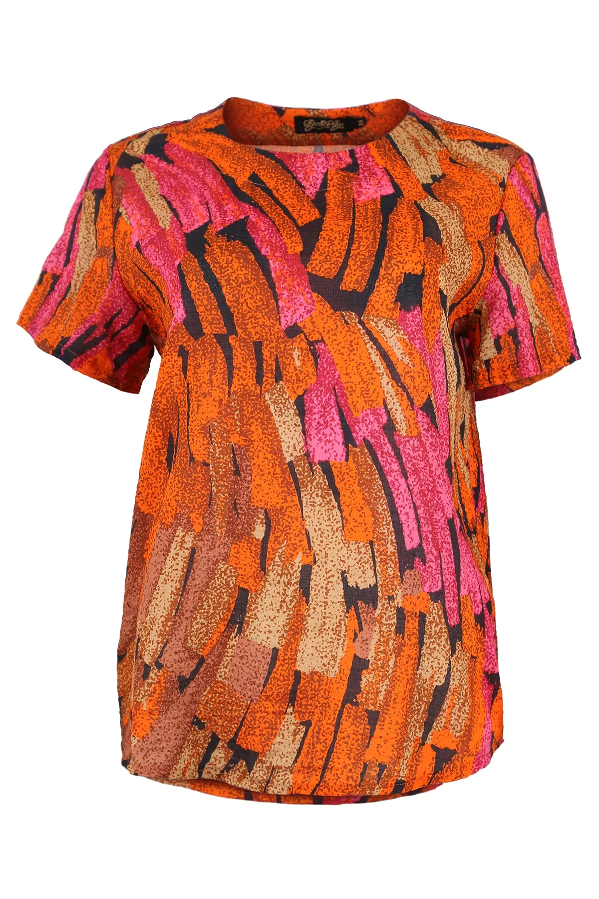 Vivant Top Orange in Seersucker